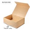 BOXHOME 5 Pack Large Gift Box, Brown Kraft, 13x10x5 inch with Magnetic Lids Gift Packaging Box, Groomsmen Boxes for Presents Contains Card, Ribbon, Foldable view 2