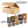 BOXHOME 5 Pack Large Gift Box, Brown Kraft, 13x10x5 inch with Magnetic Lids Gift Packaging Box, Groomsmen Boxes for Presents Contains Card, Ribbon, Foldable view 3