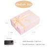 CHARMGIFTBOX Pink Gift Box, 11x8x4 Inches Large Gift Boxes with Magnetic Closure Lid, Card/Ribbon for Birthday Party, Holiday, Mother's Day, Bridesmaid Proposal, Bridal Gifts, Weddings view 2