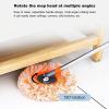 360 Rotatable Adjustable Cleaning Mop,Extendable Mops for Floor Cleaning,Orange Wall Cleaning Mop with Coral Velvet and Chenille Cloth Two Mop Head(27IN - 45IN) (A) view 4