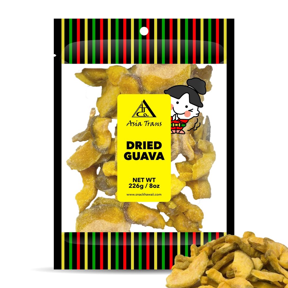 Dried Guava - Preserved Tropical Fruit Slices - Healthy, Vegan, and Low-Sugar - Non-GMO Snack for Kids & Adults - 8 Ounce