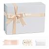 CHARMGIFTBOX White Gift Boxes with Lids, 9x7x4 Inches Gift Box with Ribbon, Collapsible Gift Boxes with Magnetic Closure for Presents, Bridesmaid Proposal Box Contains Gift Card Ribbon Tag view 1