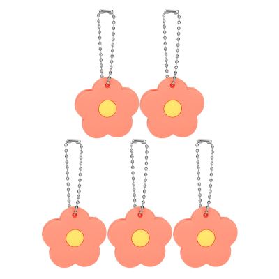 5Pcs Key Turner Aid PVC Cover Protector,Elderly Grip Accessories for Home Petal Shape L(Orange)