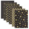 Blisstime 102 Sheets Tissue Paper Gift Wrap Bulk, 19.5" x 13.6" Christmas Tissue Paper for Wrapping, 6 Assorted Designs Golden Stars Snow Dots for Christmas Gift Bags, DIY and Craft (BlackGold) view 1