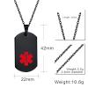 MZC Jewelry PACEMAKER Medical Alert Necklace for Men Women Stainless Steel Engraved Medical ID Tag Emergency Alert Identification Pendant view 2
