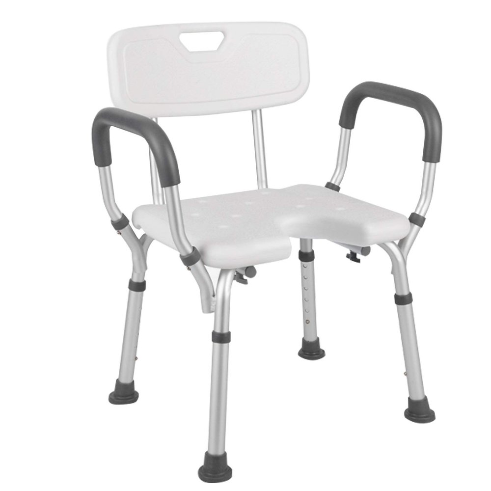 ALIAOFORZ Bath Chair, Bath Seats for Adults Disabled | Mobility Shower Chair | Bathroom Bench Seat White | Shower Stools to Sit on | Bathtub Seat with Grip, Stable, Lightweight, Compact, Max. 150Kg