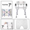 ALIAOFORZ Bath Chair, Bath Seats for Adults Disabled | Mobility Shower Chair | Bathroom Bench Seat White | Shower Stools to Sit on | Bathtub Seat with Grip, Stable, Lightweight, Compact, Max. 150Kg view 3