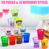 Janmercy 39 Pieces Shot Glass on Beaded Necklace Plastic Shot Glass Necklaces Beads Necklace Cups Naughty Favors for Adults and Teens Party Supplies, 13 Assorted Styles view 4