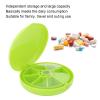 7 Day Pills Container, Seven Grids Pills Box Organizers Round 7 Compartments Travel Box for Home Travel Pills Case Medication Aids Tool Daily Week Reminder Case(Green) view 2
