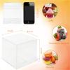 COTOPHER 35 Pcs Clear Boxes for Favors, 4x4x4 Inches Clear Gift Boxes PET Material Cupcake Box Plastic Small Gift Box with Lids, Party Favor Box for Wedding Favors Baby Shower view 4