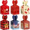 TaoBary 24 Pack Christmas Gift Boxes 3D Christmas Goody Treat Boxes Xmas Cardboard Cookie Packaging Box House Santa Snowman Gable Box for Xmas Party Favor and Gift Wrapping view 1