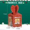 TaoBary 24 Pack Christmas Gift Boxes 3D Christmas Goody Treat Boxes Xmas Cardboard Cookie Packaging Box House Santa Snowman Gable Box for Xmas Party Favor and Gift Wrapping view 2