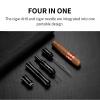 CIGARLOONG Cigar Punch 3-in-1 Retractable and Screw Out Punch Anti-Hot Draw Tool(Silver) view 3