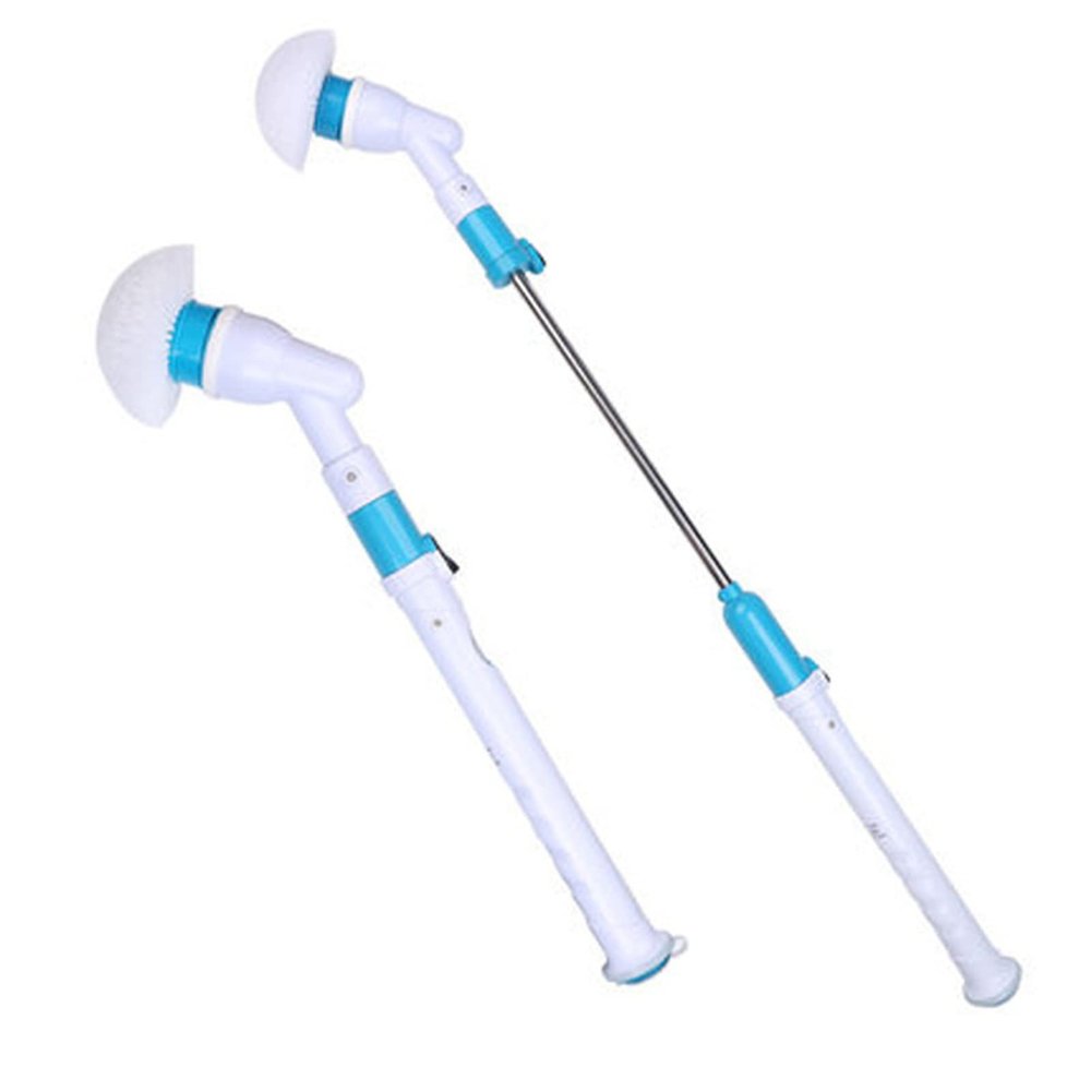CINGK Electric Rotary Scrubber, Cordless Electric Rotary Scrubber, Electric Cleaning Brush, Bathroom Scrubber with 3 Replacement Brushes, Adjustable Extension Arm for Shower Tub Sink Tile Floor