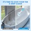 CINGK Electric Rotary Scrubber, Cordless Electric Rotary Scrubber, Electric Cleaning Brush, Bathroom Scrubber with 3 Replacement Brushes, Adjustable Extension Arm for Shower Tub Sink Tile Floor view 3