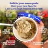 Folk Revival Blueberry Almond Keto Instant 'Oatmeal' - 20g Protein, 5g Net Carbs, High Fiber, Non GMO, Gluten Free, Made with Acorns - 6 Cups Per Case view 4