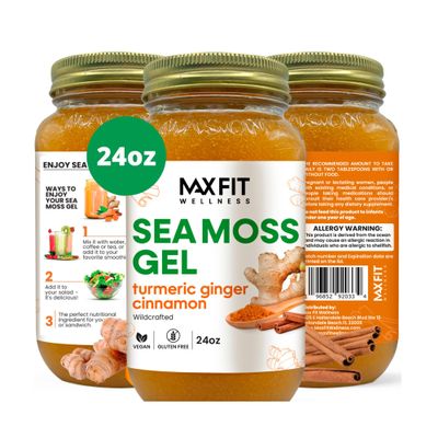 Sea Moss Gel Raw (12 Flavors) 24oz Wildrafted Gold Sea Moss Gel from Saint Lucia | 92 Vitamins and Minerals | Pure Raw+Non-GMO | Vegan Superfood