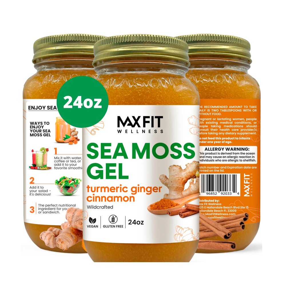 Sea Moss Gel Raw (12 Flavors) 24oz Wildrafted Gold Sea Moss Gel from Saint Lucia | 92 Vitamins and Minerals | Pure Raw+Non-GMO | Vegan Superfood