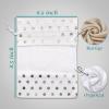 12-Pack Large Linen Burlap & Organza Gift Bags w. Drawstrings (6.5x8.5 in, White/Gold Polka) - Party Favors, Presents, Samples & Treats Mesh Pouch by The Display Guys view 3