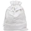 12-Pack Large Linen Burlap & Organza Gift Bags w. Drawstrings (6.5x8.5 in, White) - Party Favors, Presents, Samples & Treats Mesh Pouch by The Display Guys view 2