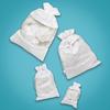 12-Pack Large Linen Burlap & Organza Gift Bags w. Drawstrings (6.5x8.5 in, White) - Party Favors, Presents, Samples & Treats Mesh Pouch by The Display Guys view 4