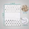 12-Pack Medium Linen Burlap & Organza Gift Bags w. Drawstrings (5x7 in, White / Gold Polka) - Party Favors, Presents, Samples & Treats Mesh Pouch by The Display Guys view 3
