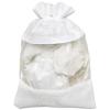 12-Pack X-Large Linen Burlap & Organza Gift Bags w. Drawstrings (7.5x11.5 in, White) - Party Favors, Presents, Samples & Treats Mesh Pouch by The Display Guys view 2