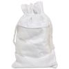 12-Pack Medium Linen Burlap & Organza Gift Bags w. Drawstrings (5x7 in, White) - Party Favors, Presents, Samples & Treats Mesh Pouch by The Display Guys view 2