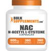 BulkSupplements.com N-Acetyl L-Cysteine Capsules - N-Acetyl Cysteine 600mg, NAC Supplement - 600mg per Capsule, Gluten Free - 1 NAC Capsule per Serving, 360 Capsules (Pack of 1) view 1