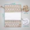 12-Pack Medium Linen Burlap & Organza Gift Bags w. Drawstrings (5x7 in, Beige / Silver Polka) - Party Favors, Presents, Samples & Treats Mesh Pouch by The Display Guys view 3