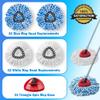 O-Cedar Mop Head Replacement  4 Pcs Durable and Machine Washable Mop Heads Replacements with Triangle Spin Mop Replacement Head Base  Compatible with O-Cedar Mop, O-Cedar Spin Mop, & Ocedar Mop Head view 2