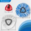 O-Cedar Mop Head Replacement  4 Pcs Durable and Machine Washable Mop Heads Replacements with Triangle Spin Mop Replacement Head Base  Compatible with O-Cedar Mop, O-Cedar Spin Mop, & Ocedar Mop Head view 3