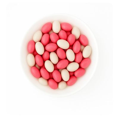 SweetGlob Jordan Almonds Party Colors Hard Candy (2 Pound, Pastel Pink & White (Baby Girl))