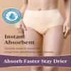 AIRCUTE Washable Urinary Incontinence Underwear for Women Absorbent Seamless High Waist Leak Protective Panty 3 Pack (Beige-Beige-Blush, Large) view 3
