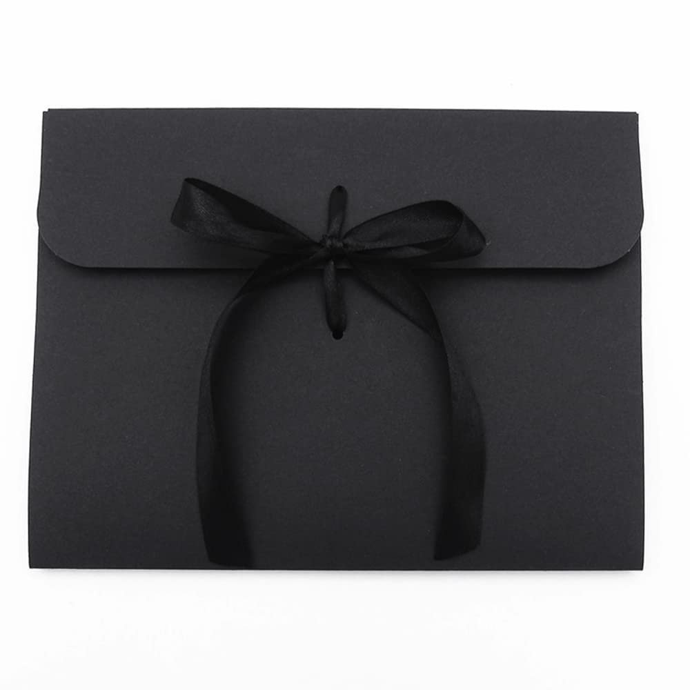 10PCS Gift Wrapping Bag for Scarves, Large Gift Envelopes Silk Scarf Shirt Present Bags Birthday Wedding Christmas Kraft Gift Bags Party Favor Gift Packing Envelopes with Ribbon
