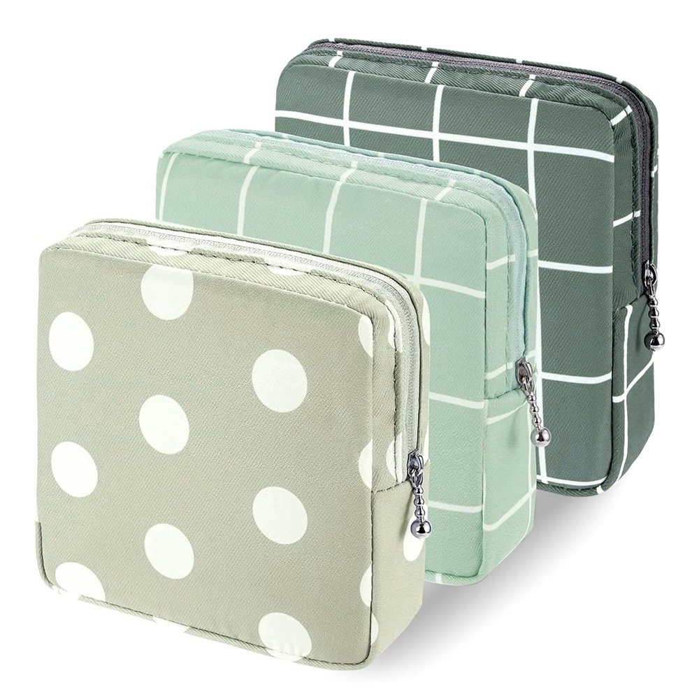 3pcs Period Bag,Period Pouch,Sanitary Napkin Storage Bag, Portable Reusable Menstrual Pads Bags,Tampon Storage Pouch for Women Teen Girls,pad Bag,Feminine Care,tampons Holder for Purse
