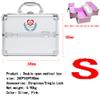 SHENGSHIYU Lock Box, Lock Box for Medication,First Aid Kit Medicine Cabinet Lockable Medication Box Organizer Emergency Medicine Storage Box Aluminum Medical Box,Silver-S view 2