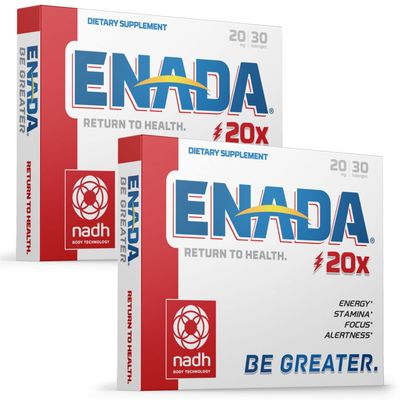 ENADA 20X 20mg NADH Supplement | Boost Energy, Mental Focus, Stamina | Support Fatigue, Cell Regenerator, Increases Oxygen Capacity| Natural Energy Supplement for Women and Men |60 Lozenges