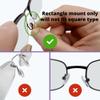 GMS Optical 11mm Small Length / 6mm Normal Width - Push-in Tear Drop Silicone Nose Pads for Glasses, Sunglasses, and Eyeglass Nose Pads (10 Pair)(Clear) view 2