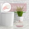 Chamber Pot Plastic Potty Urinals Portable Pee Bucket Urine Pots Night Urinal Potty with Lid for Home Office Pregnant Women Elderly Pink view 4