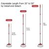 Qulable Spin Mop Replacement Handle - 4-Section 30" to 58" Mop Handle Replacement Stick Compatible with O-Ceda Spin Mop, EasyWring Mop Handle for Floor Cleaning(Mop Head&Base not Include) (Red) view 3