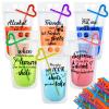 24 Sets Drink Pouches with Straws for Adults Stand up Plastic Zipper Drink Bags Reusable Juice Capri Sun Pouches Handheld for Drinking Summer Friendship Birthday Party view 1