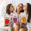 24 Sets Drink Pouches with Straws for Adults Stand up Plastic Zipper Drink Bags Reusable Juice Capri Sun Pouches Handheld for Drinking Summer Friendship Birthday Party view 4