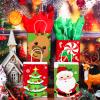 24 Pcs Christmas Gift Bags with Tissue Paper, Merry Christmas Xmas Kraft Paper Goodie Bags with Handles Bulk for Christmas Gift Wrapping Holiday Party Supplies (Santa Elk, Small) view 4