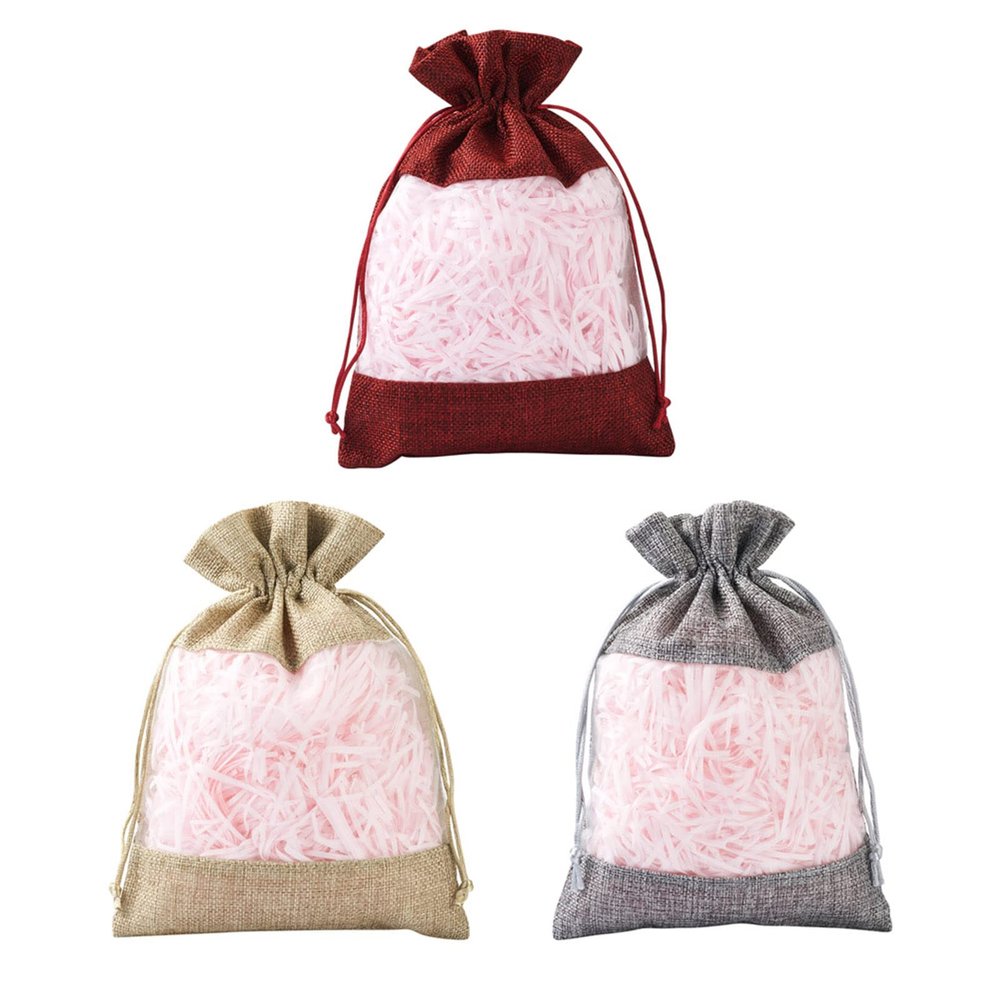 15psc Polyester Drawstring Bags Colorful Blank DIY Craft Bags for Party Wedding Birthday Ceremony Gift Candy Wrapping