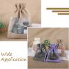 15psc Polyester Drawstring Bags Colorful Blank DIY Craft Bags for Party Wedding Birthday Ceremony Gift Candy Wrapping view 2