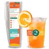 ECO SOUL 50 Pack Compostable Party Cups 16 oz Plant-Based Disposable Clear Cold Cup for Wine, Coffee, Smoothie & Soda Drinks | Cocktail Parties & Birthdays | Non-Toxic & BPA-Free Zero Plastic Glass view 1