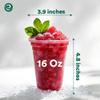 ECO SOUL 50 Pack Compostable Party Cups 16 oz Plant-Based Disposable Clear Cold Cup for Wine, Coffee, Smoothie & Soda Drinks | Cocktail Parties & Birthdays | Non-Toxic & BPA-Free Zero Plastic Glass view 3