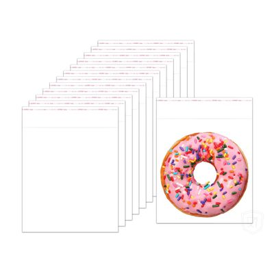 Clear Adhesive Cello Bags 4x4" Small Resealable Cellophane Bags 300pcs Square OPP Plastic Baggies 2 Mil for Earriings Candy Cookie Treat Bakery Soap Gift
