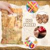 Yinder 100 Pcs Pirate Treat Candy Goodie Gift Bags Pirate Party Favors Treasure Map Loot Cellophane Bags for Nautical Themed Birthday Party view 3